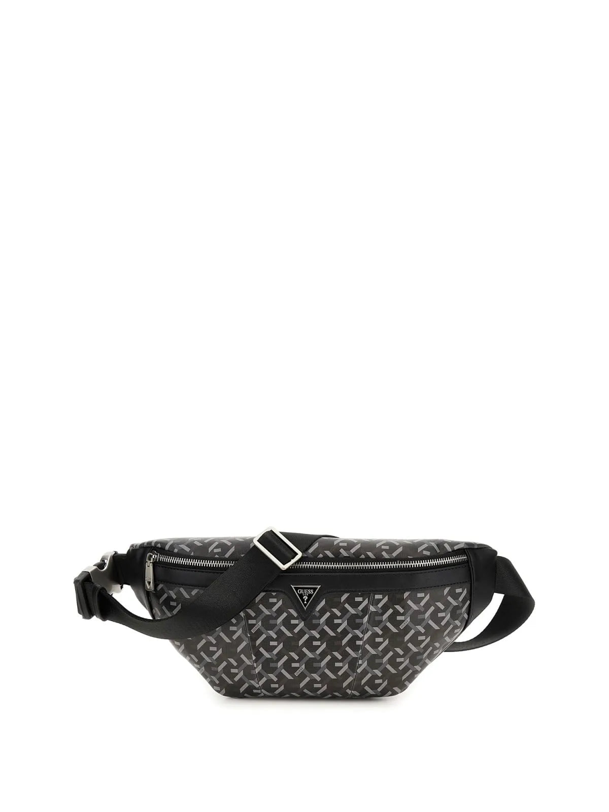 Riñonera Guess Negra Con Estampado Ultima Colección Verano 2025