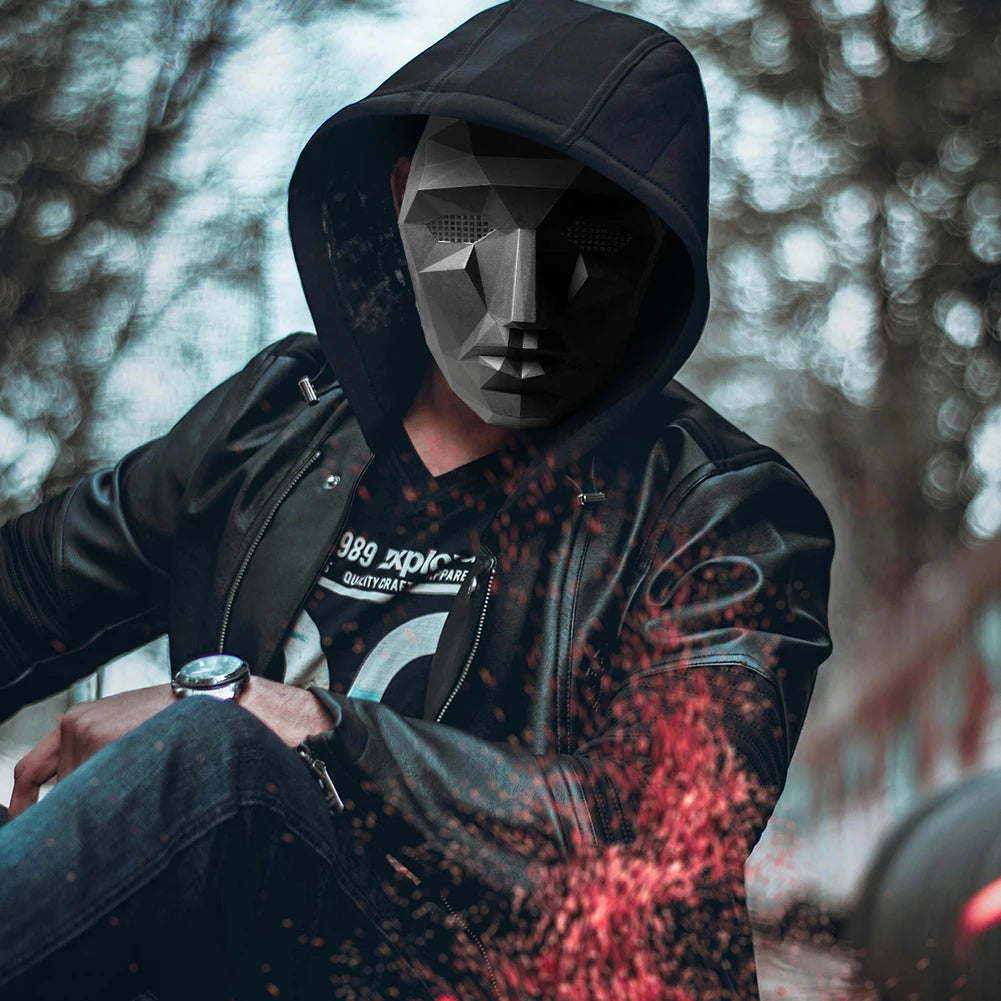 Máscara de Cosplay Calamari Game, Máscara de Cara Completa para Rol, Fiesta y Disfraces, Máscara Clásica para Adultos, Suministros de Fiesta para Hombres y Mujeres halloween 2025