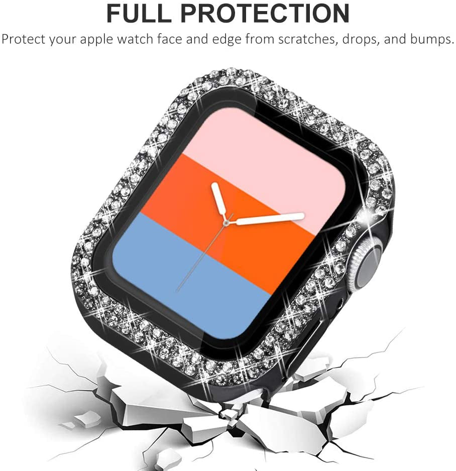 Funda Protectora Bling Para Apple Watch Series Protector Pantalla Incorporado