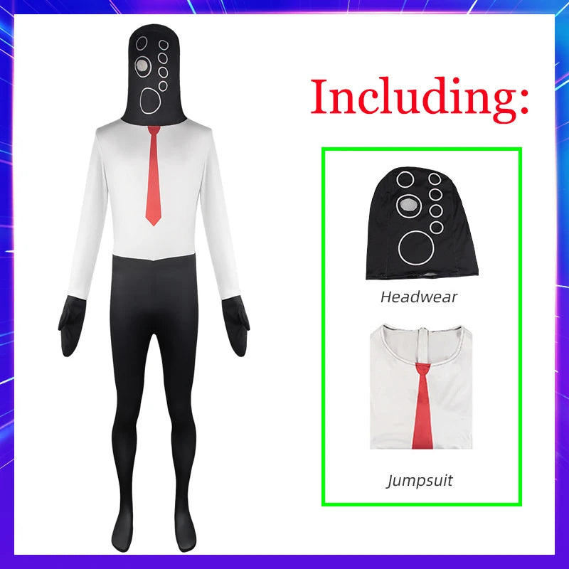 New Game Skibidi Toilet Cosplay Costume Speaker TV Camcorderman Monitor Jumpsuit Adult Kid Halloween Canival Party Mask Bodysuit