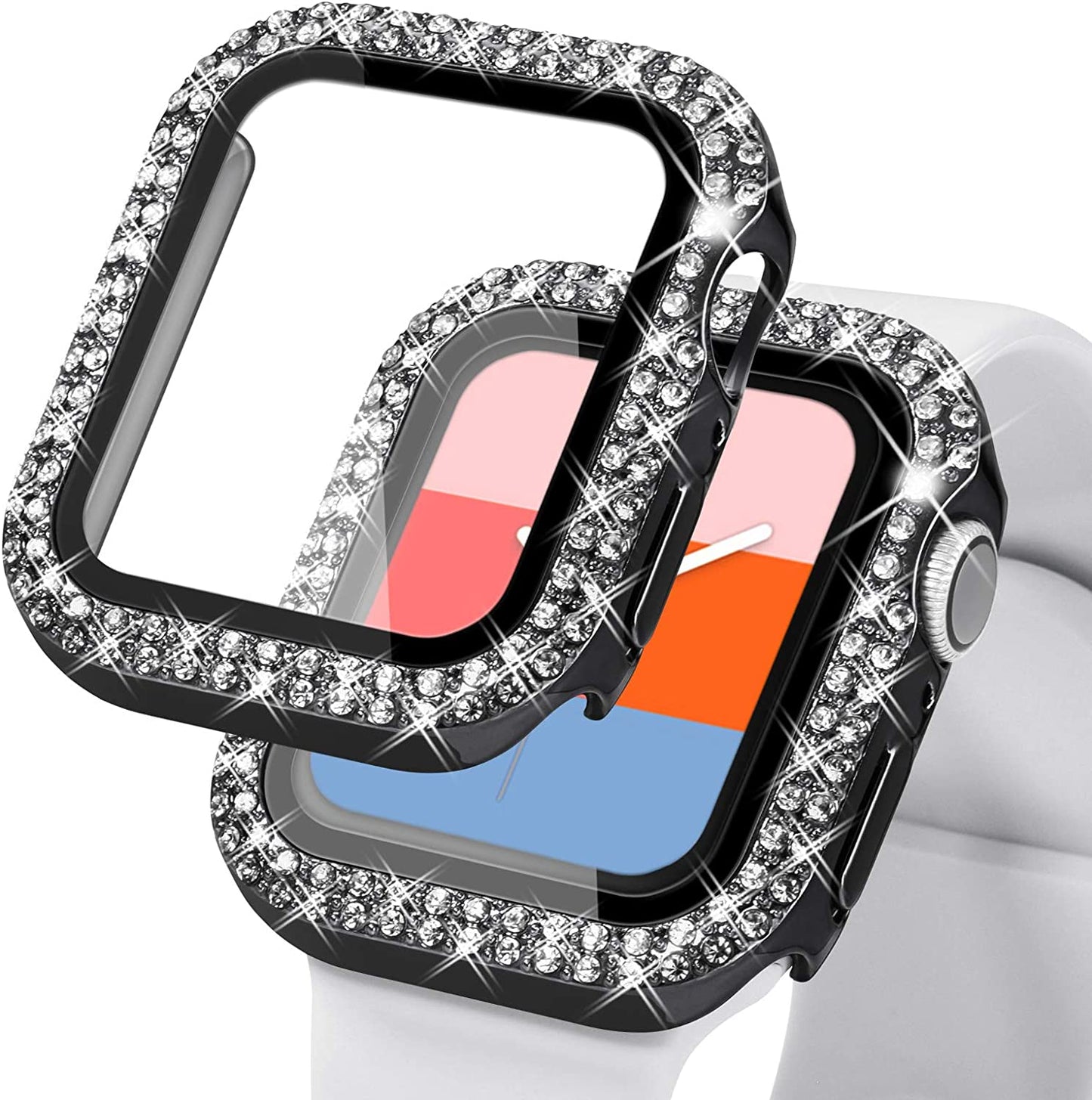 Funda Protectora Bling Para Apple Watch Series Protector Pantalla Incorporado