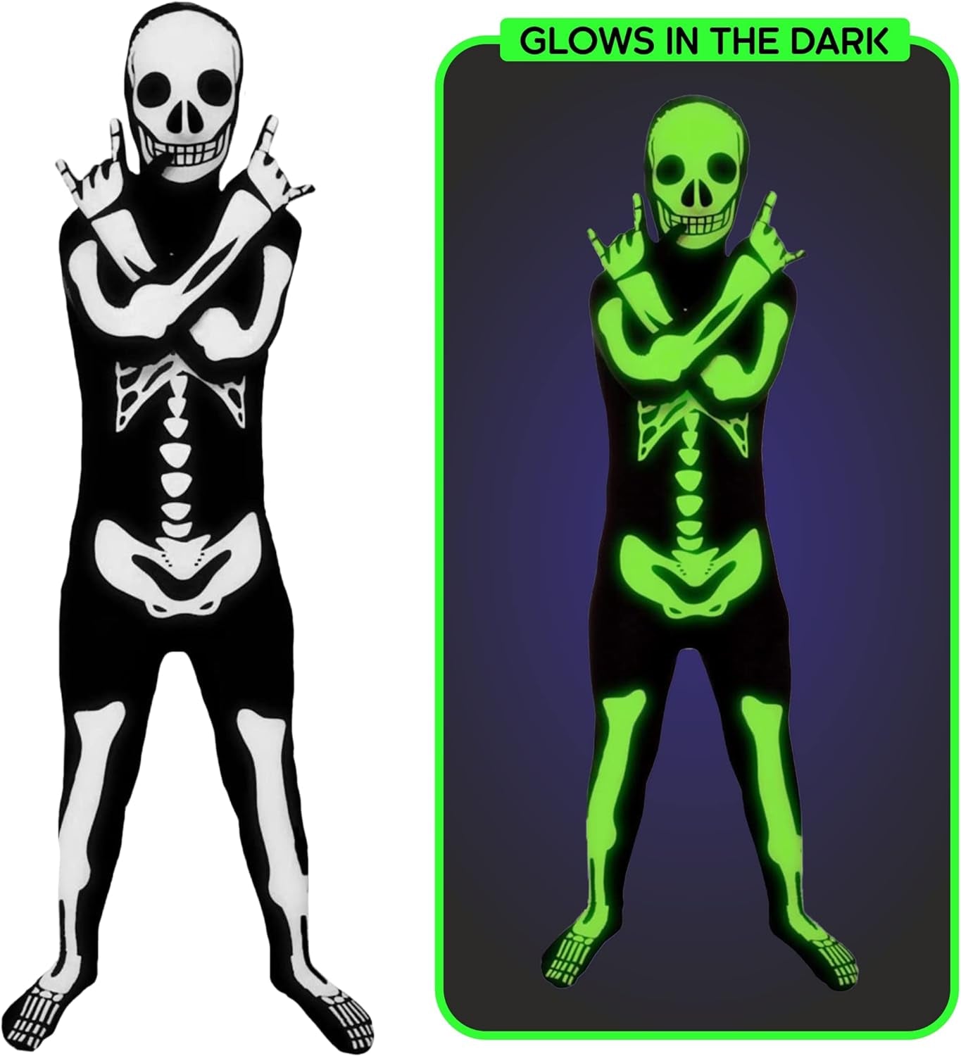 Skeleton Costume Kids, Glow in the Dark Skeleton Costume, Halloween Costumes for Kids, Boys Halloween Costume