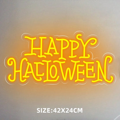 Halloween Neon Sign Halloween Decorations Funky Party Neon Sign Halloween LED Light Halloween Neon Sign Spooky Wall Decoration