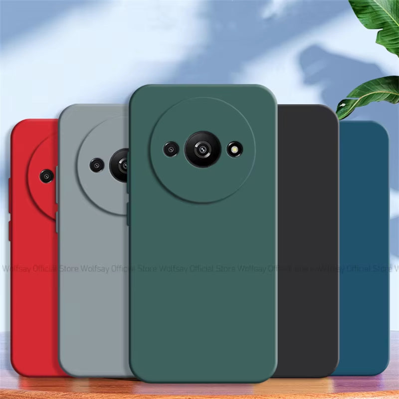 Funda for Xiaomi Redmi A3 Case for Xiaomi Redmi A3 Cover Original TPU Shockproof Liquid Silicone Protective Phone Back Cover