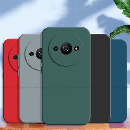 Funda for Xiaomi Redmi A3 Case for Xiaomi Redmi A3 Cover Original TPU Shockproof Liquid Silicone Protective Phone Back Cover
