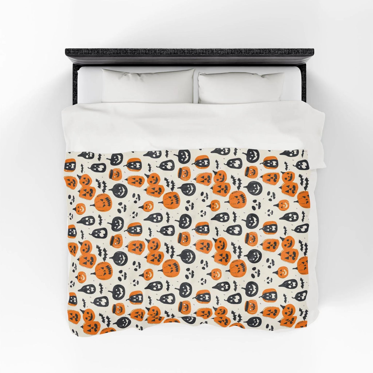 Halloween Couch Throw Blanket | Halloween Blanket with Pumpkin Print | Halloween Home Decor Soft Blanket | Pumpkin Halloween Blanket