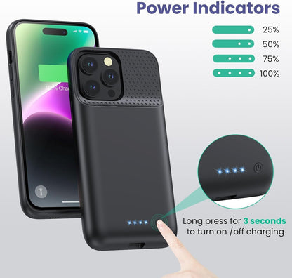 Iphone 14 Pro Max 13Pro Battery Case 8600Mah Charger Cover Power Bank Funda