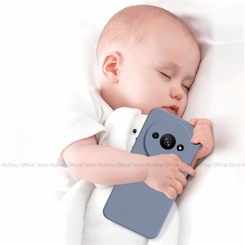 Funda for Xiaomi Redmi A3 Case for Xiaomi Redmi A3 Cover Original TPU Shockproof Liquid Silicone Protective Phone Back Cover