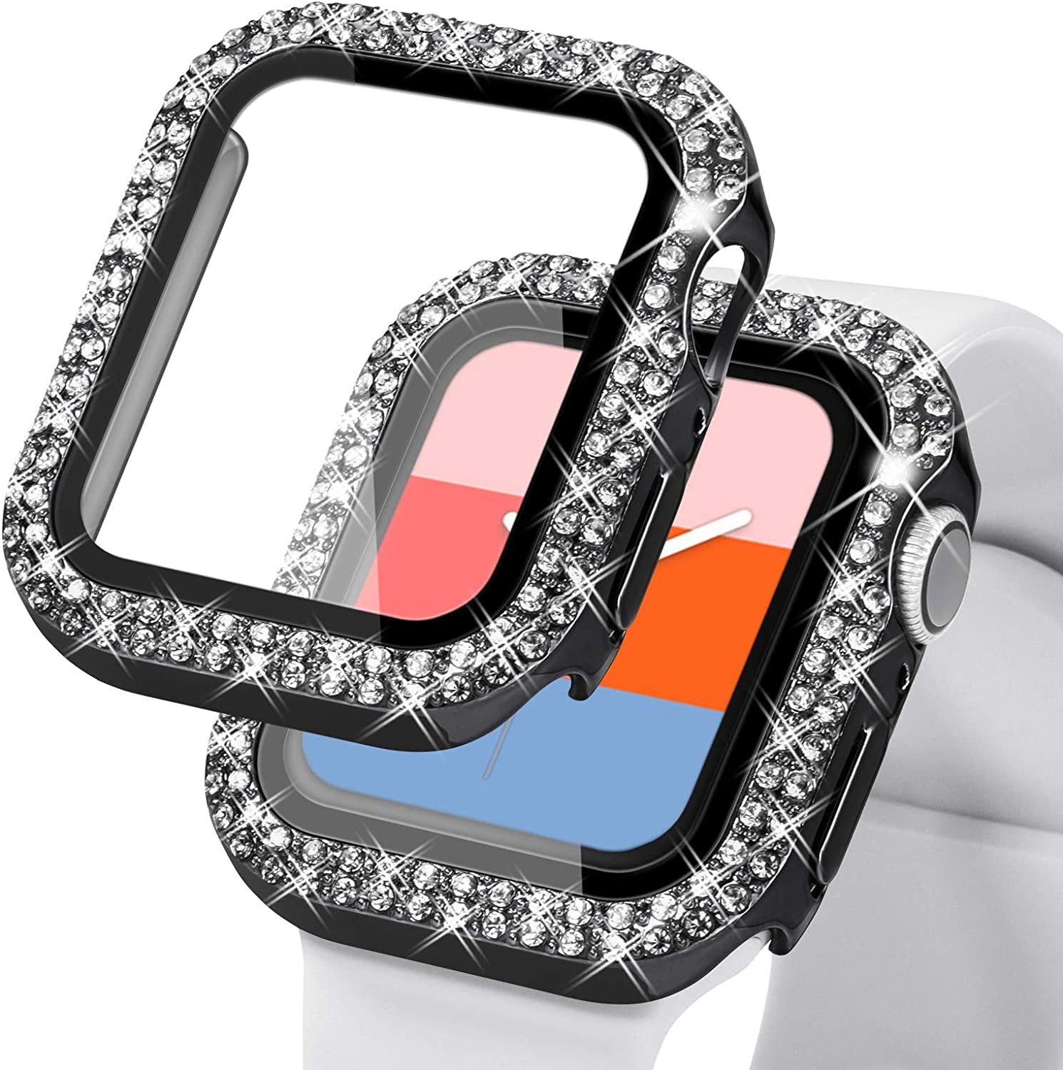 Funda Protectora Bling Para Apple Watch Series Protector Pantalla Incorporado