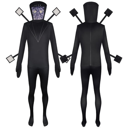New Game Skibidi Toilet Cosplay Costume Speaker TV Camcorderman Monitor Jumpsuit Adult Kid Halloween Canival Party Mask Bodysuit