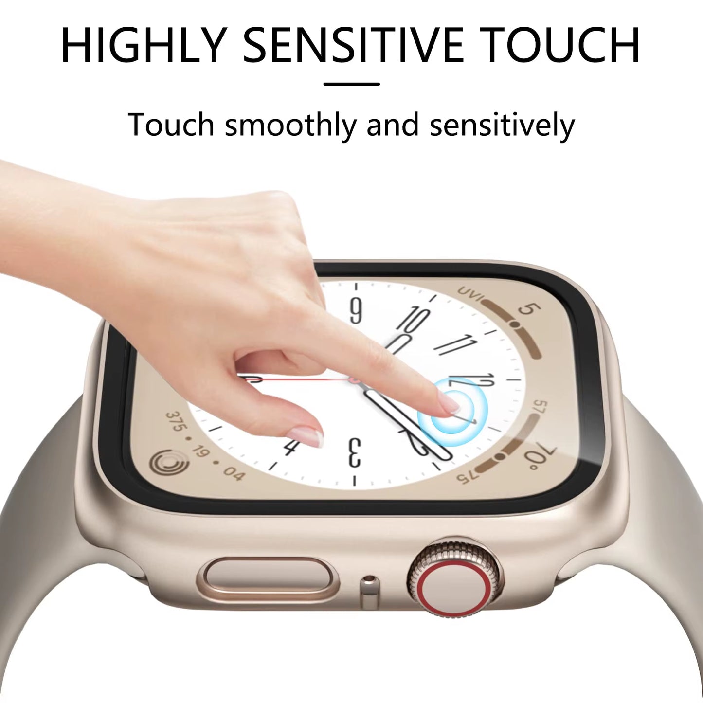 Case for Apple Watch Band 44Mm 40Mm 42Mm 38Mm 45Mm 41Mm 40Mm 44Mm Screen Protector PC Bumper Iwatch Series 9 8 7 6 SE 5 4 Case