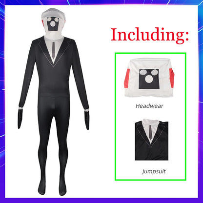 New Game Skibidi Toilet Cosplay Costume Speaker TV Camcorderman Monitor Jumpsuit Adult Kid Halloween Canival Party Mask Bodysuit