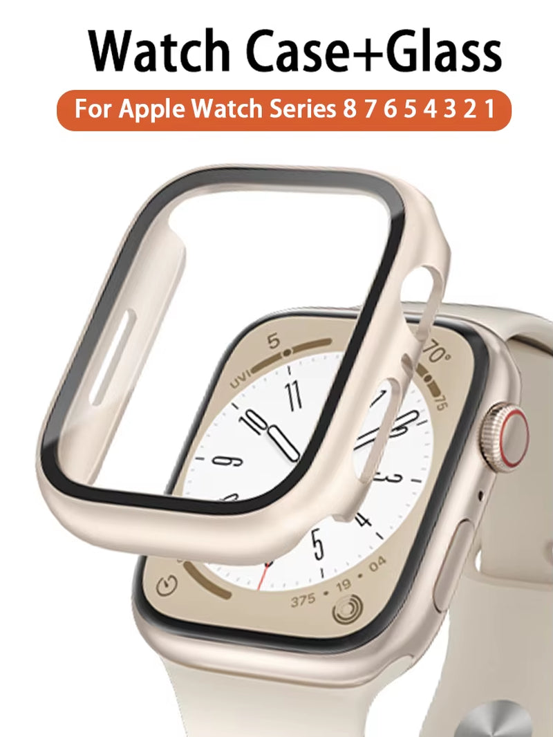 Case for Apple Watch Band 44Mm 40Mm 42Mm 38Mm 45Mm 41Mm 40Mm 44Mm Screen Protector PC Bumper Iwatch Series 9 8 7 6 SE 5 4 Case