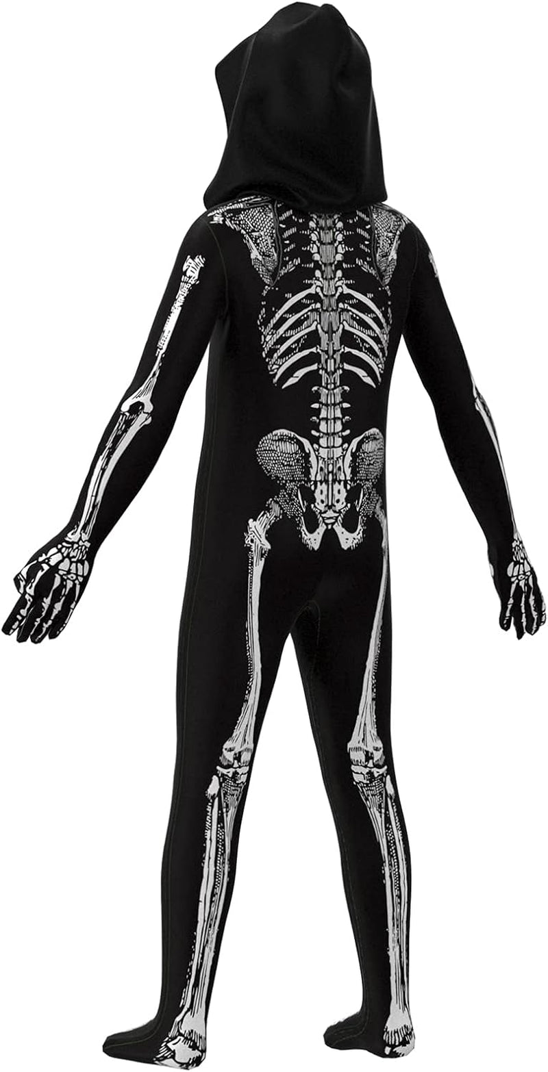 ' Unisex Jumpsuit - Scary Black and White Halloween Jumpsuit Costume Compatible for Cos like Skeleton
