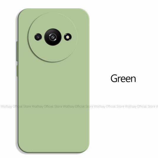 Funda for Xiaomi Redmi A3 Case for Xiaomi Redmi A3 Cover Original TPU Shockproof Liquid Silicone Protective Phone Back Cover