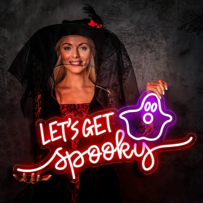 Halloween Neon Sign Halloween Decorations Funky Party Neon Sign Halloween LED Light Halloween Neon Sign Spooky Wall Decoration