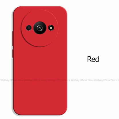 Funda for Xiaomi Redmi A3 Case for Xiaomi Redmi A3 Cover Original TPU Shockproof Liquid Silicone Protective Phone Back Cover