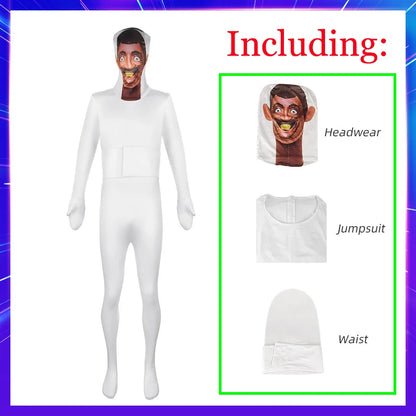 New Game Skibidi Toilet Cosplay Costume Speaker TV Camcorderman Monitor Jumpsuit Adult Kid Halloween Canival Party Mask Bodysuit
