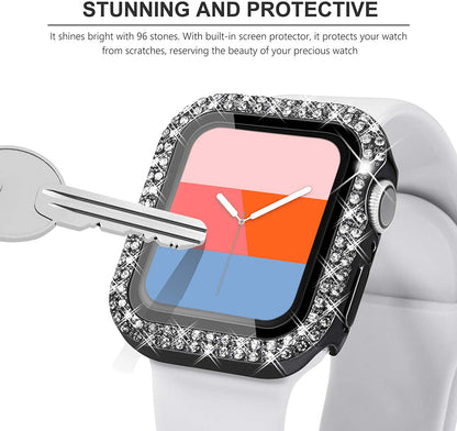 Funda Protectora Bling Para Apple Watch Series Protector Pantalla Incorporado