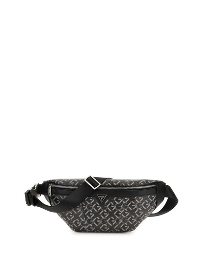 Riñonera Guess Negra Con Estampado Ultima Colección Verano 2025
