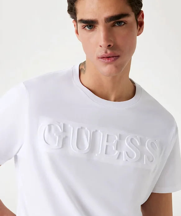 Guess Camiseta Hombre Blanca