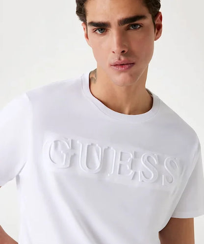 Guess Camiseta Hombre Blanca