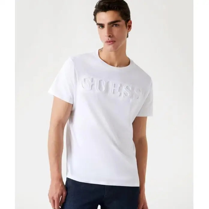 Guess Camiseta Hombre Blanca