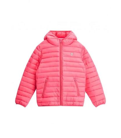 Chaqueton Guess Niña Rosa Con Logo