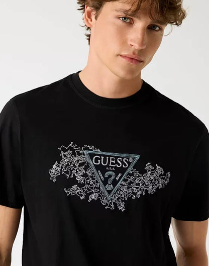 Guess Camiseta Estampado Negra 2025