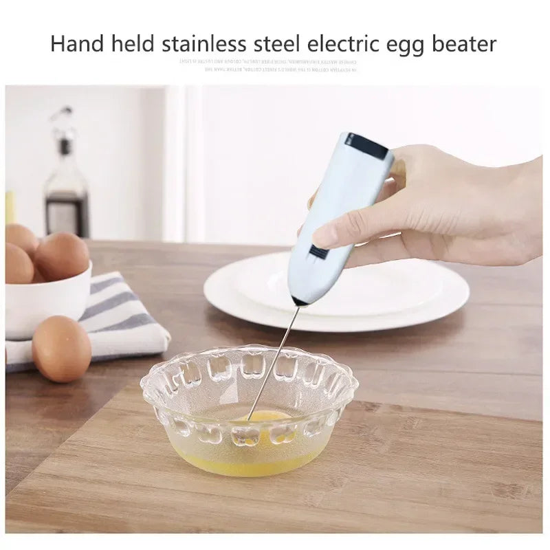 Batidor Eléctrico de Mano – Mini Mezclador para Hogar, Batidor de Huevos, Licuadora de Cocina, Ideal para Café, Leche, Té, Crema y Mezclar Ingredientes