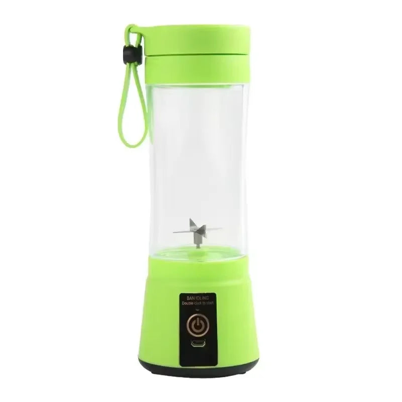 Licuadora Eléctrica Portátil 380ml – Mini Procesador de Alimentos y Mezclador de Frutas, Recargable por USB, Ideal para Smoothies, Viajes, Camping y Cocina