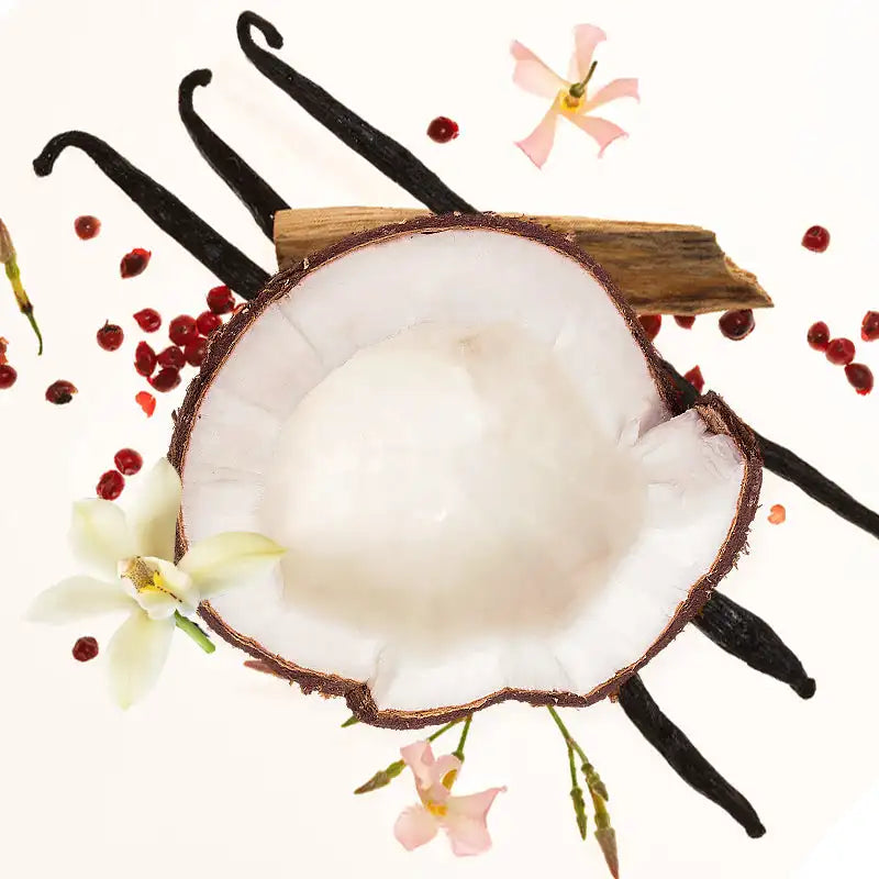 Bruma de Fragancia KOEC Vainilla y Coco, Perfume Refrescante y Humectante, Notas Triples, Fragancias Vegetales, Contiene Glicol de Propileno