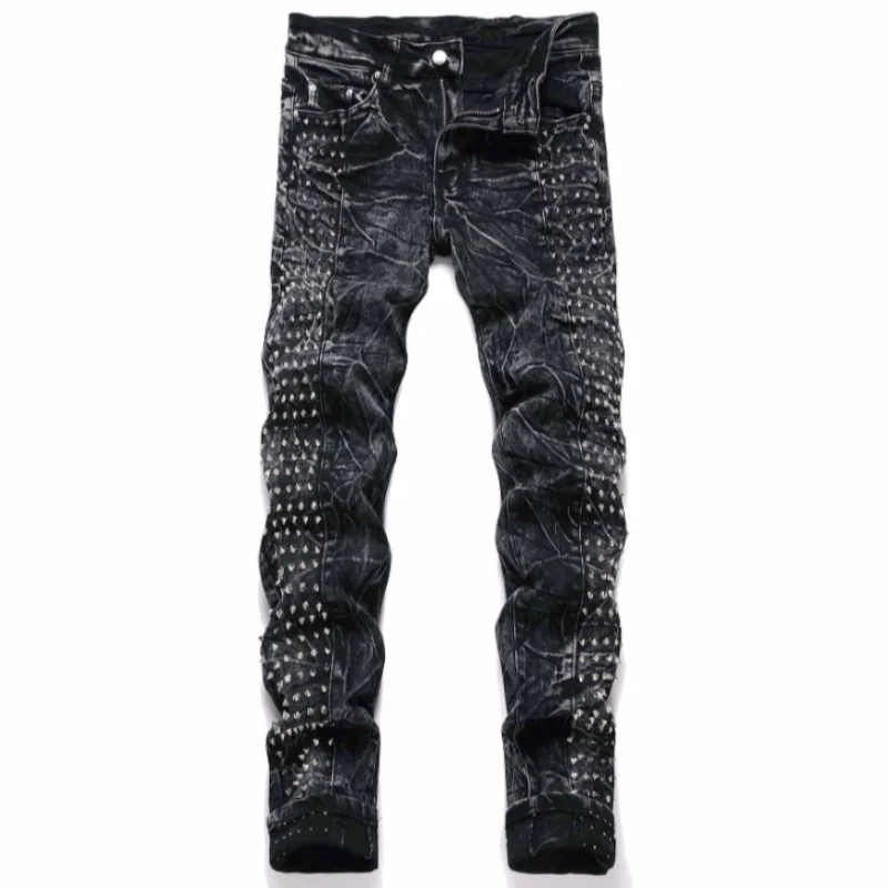 Vaquero Negro Hombre Estilo Punk