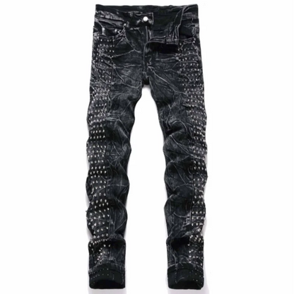 Vaquero Negro Hombre Estilo Punk