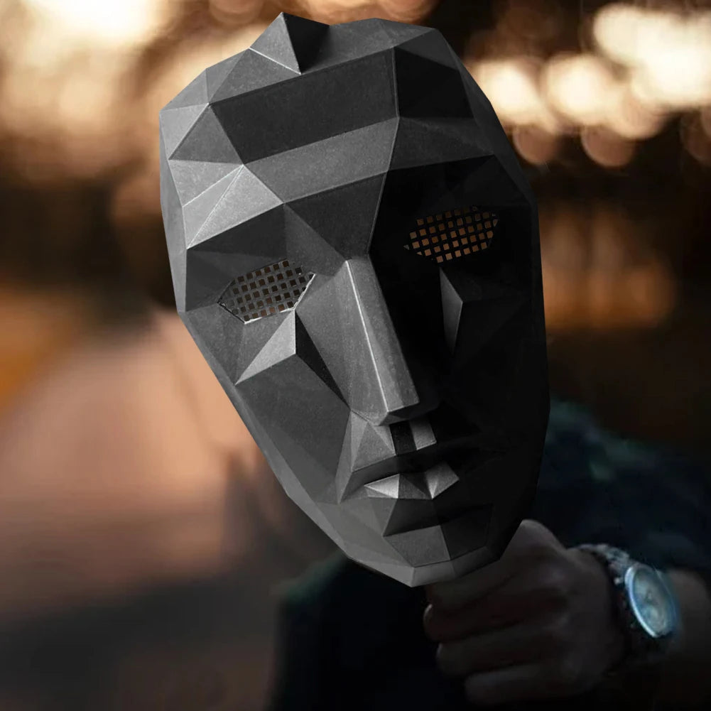 Máscara de Cosplay Calamari Game, Máscara de Cara Completa para Rol, Fiesta y Disfraces, Máscara Clásica para Adultos, Suministros de Fiesta para Hombres y Mujeres halloween 2025