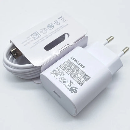 Cargador Carga Rapida Samsung 25W Compatible con: Galaxy S24 S23 S20 S21 S22 Plus A54 A34 Adapter Z Flip Fold 5 6 4