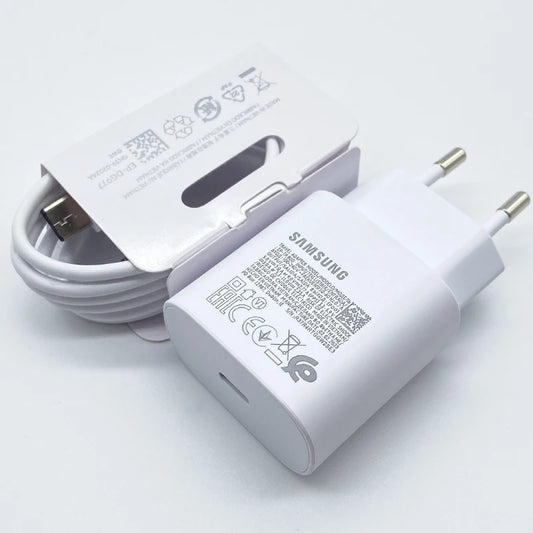 Cargador Carga Rapida Samsung 25W Compatible con: Galaxy S24 S23 S20 S21 S22 Plus A54 A34 Adapter Z Flip Fold 5 6 4