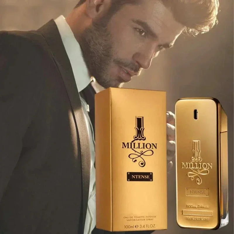 Perfume 100ml Golden 1Million Gold Brick Extrait – Perfume Amaderado Masculino de Larga Duración, Fragancia de Hombre, Colonia