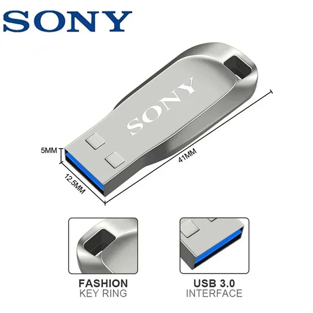 Memoria USB SONY 2TB – Unidad Flash USB 3.0 de Alta Velocidad, Disponible en 512GB, 1TB y 2TB, Diseño Metálico, Portátil y Compacto, Tipo SSD 💾