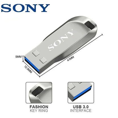 Memoria USB SONY 2TB – Unidad Flash USB 3.0 de Alta Velocidad, Disponible en 512GB, 1TB y 2TB, Diseño Metálico, Portátil y Compacto, Tipo SSD 💾