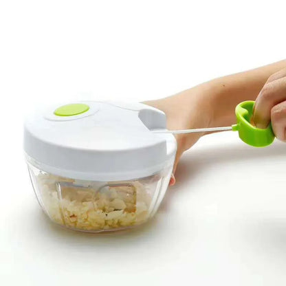 Picadora Manual de Cuerda de Alta Calidad – Procesador de Alimentos, Rebanadora y Triturador para Ensaladas, Ajo y Cebolla, Accesorio de Cocina Práctico y Eficiente