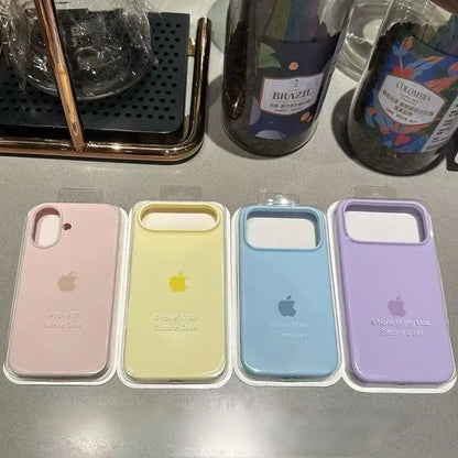Funda Original de Silicona de Lujo Apple para iPhone 16, 13, 14, 15, 17 Pro Max, Cobertura Completa, Funda Oficial para iPhone 13, 14, 15, 16, 17 Pro Max