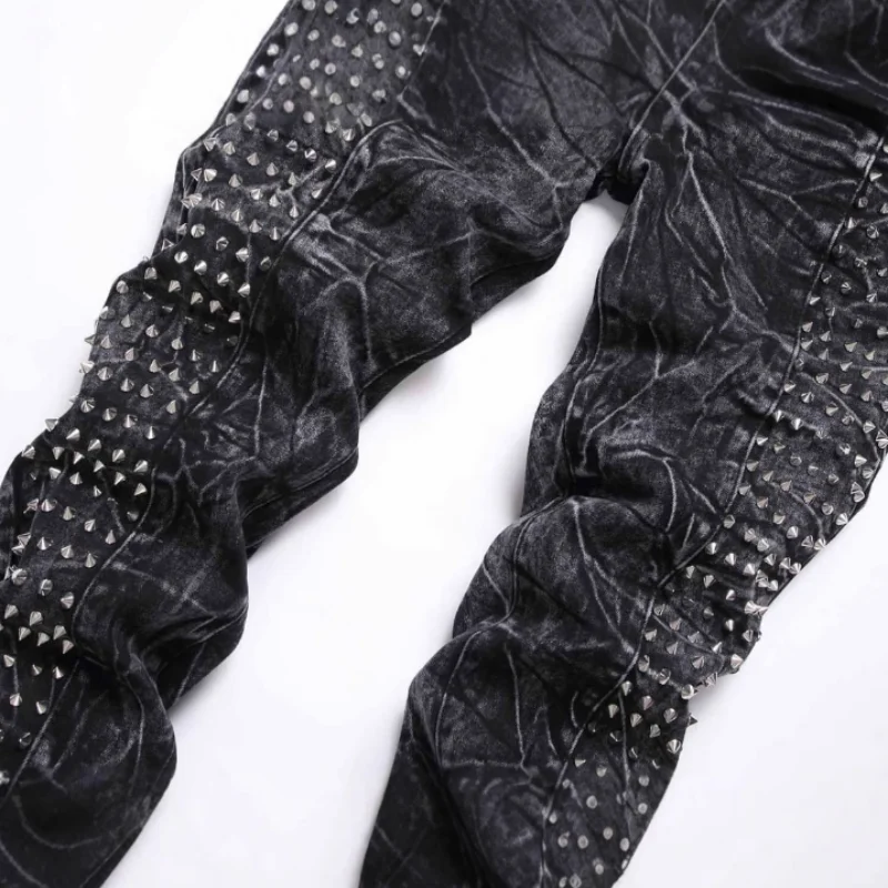 Vaquero Negro Hombre Estilo Punk