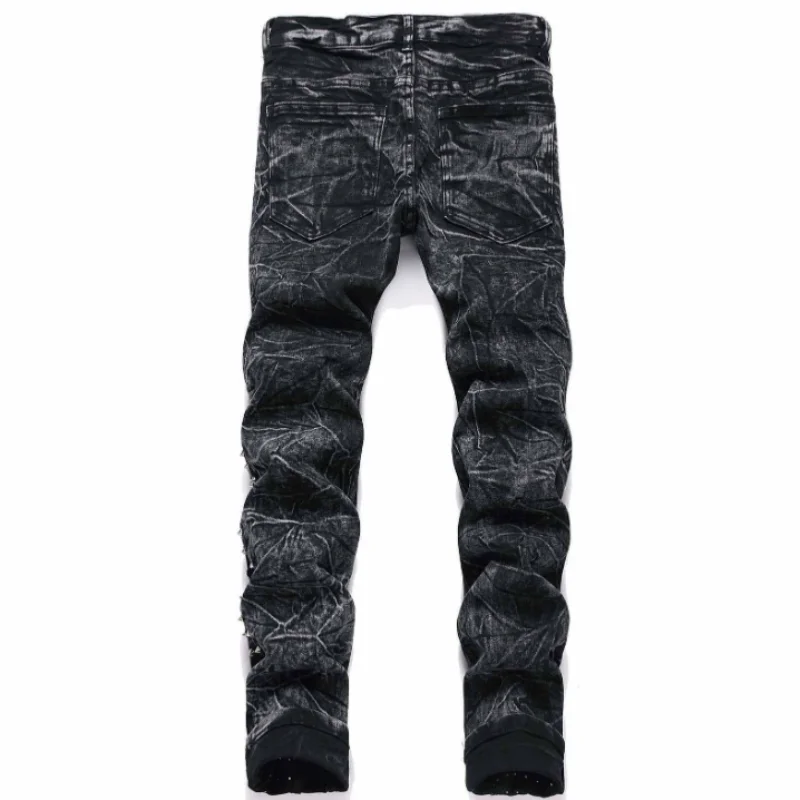 Vaquero Negro Hombre Estilo Punk