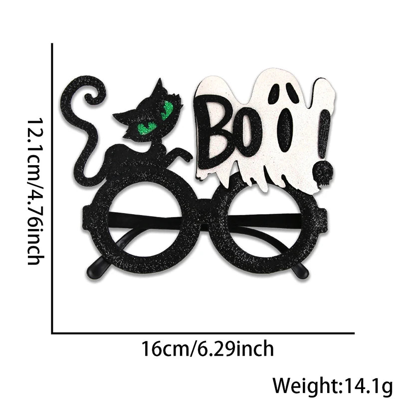 Gafas de Decoración Halloween 2025, Calabaza, Esqueleto y Bola, Marcos Divertidos con Ojos Sangrientos, Accesorios de Disfraz y Props Graciosos para Fotos de Fiesta