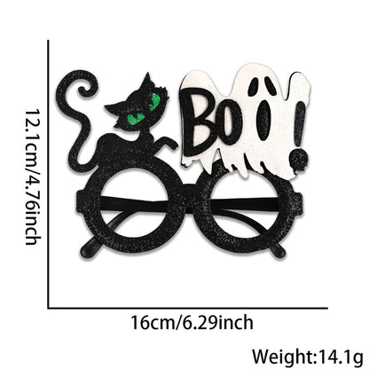 Gafas de Decoración Halloween 2025, Calabaza, Esqueleto y Bola, Marcos Divertidos con Ojos Sangrientos, Accesorios de Disfraz y Props Graciosos para Fotos de Fiesta