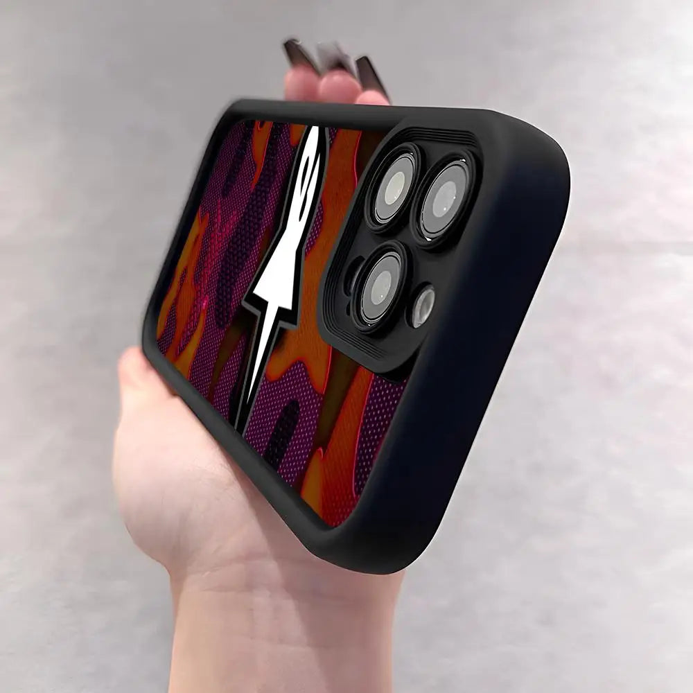 Funda Alpin Climber EU para iPhone 12, 13, 14, 15, 16, Plus, Mini y Pro, Diseño de Escalera y Ojo Angular, Funda Suave de TPU para Smartphone