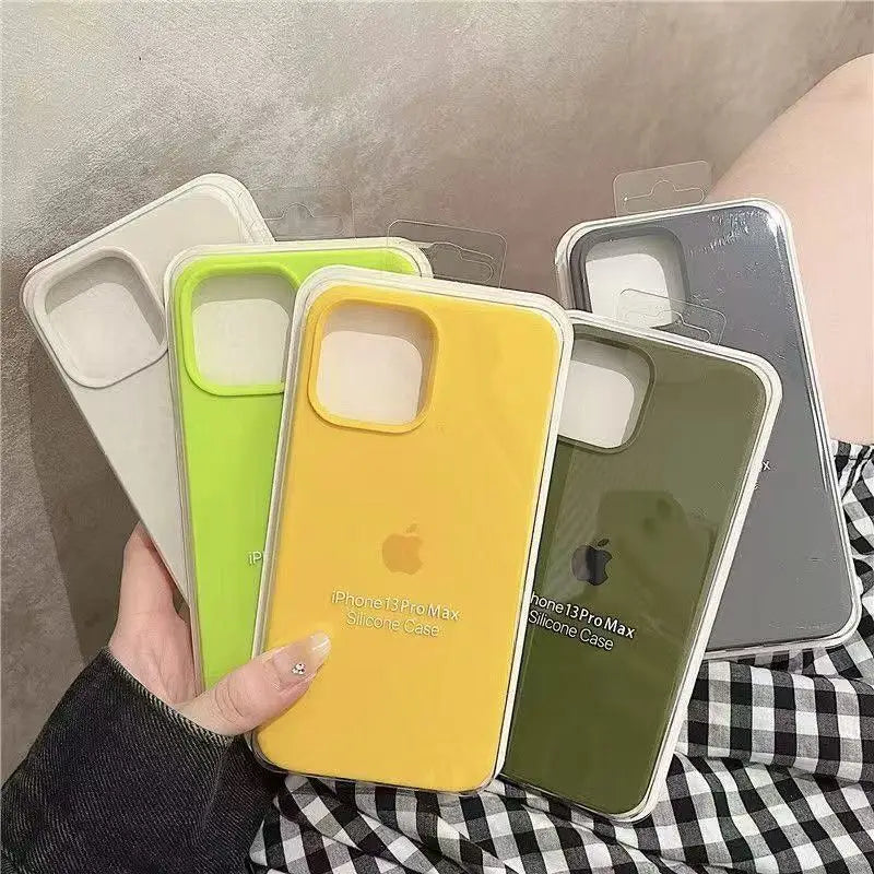 Funda Original de Silicona de Lujo Apple para iPhone 16, 13, 14, 15, 17 Pro Max, Cobertura Completa, Funda Oficial para iPhone 13, 14, 15, 16, 17 Pro Max