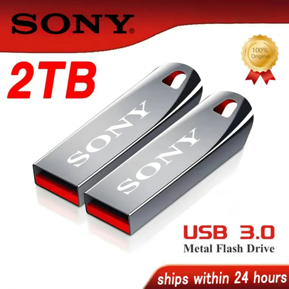 Memoria USB SONY Original 2TB – Unidad Flash USB 3.0 de Alta Velocidad, Diseño Metálico, Portátil y Resistente al Agua, Disponible en 32GB, 1TB y 2TB 💽