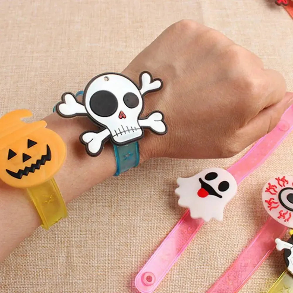12-36 Piezas de Pulseras y Anillos Luminosos para Halloween, Juguetes para Niños, Accesorios de Fiesta, Decoración de Halloween, Regalos para Niños, Relleno para Piñatas